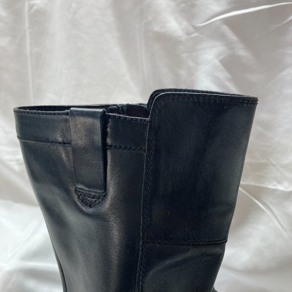 NEW Harley Davidson Low Heel Mid Calf Moto Western Leather Boots Size 8 Black. - Picture 9 of 11